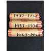 Image 1 : 3 ROLLS OF 1937-1952  PENNIES