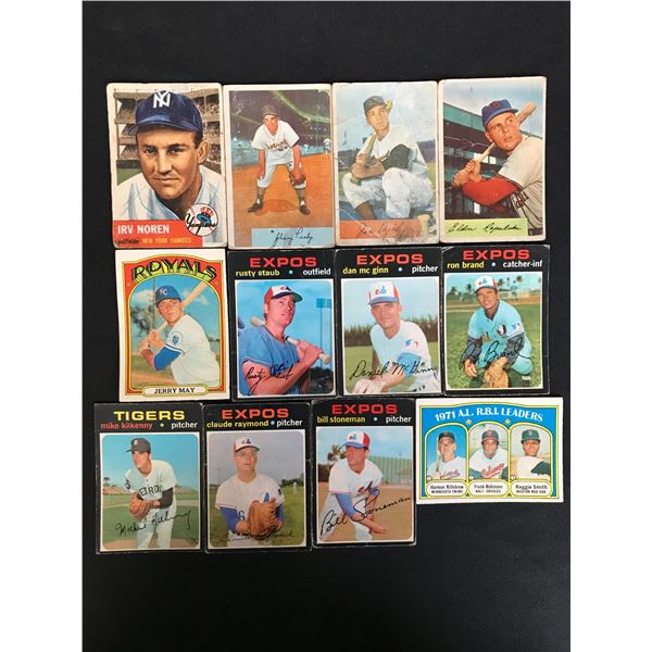 VINTAGE BASEBALL CARD LOT