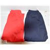 2 NEW INFANT SIZE L JOGGER PANTS - 1 RED, 1 BLUE