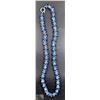 Image 1 : #34-NATURAL BLUE JADE BEAD  NECKLACE 18"