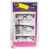 Image 1 : FOSTER GRANT LADIES READING GLASSES 3 PACK +2.00