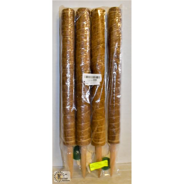 NEW REPACKED 4 PACK OF 24" MOSS POLES, AMZ SES