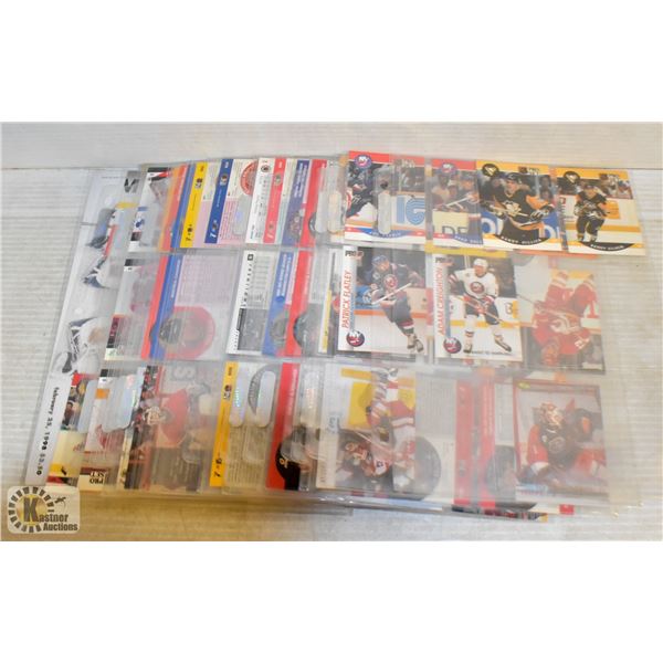 FLAT OF ASSORTED HOCKEY CARD SLEEVES