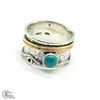 Image 1 : SV-53 2TONED SIL TURQUOISE(1.1CT) RING