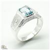 Image 1 : SV-56 SILVER BLUE TOPAZ(3.25CT) RING SIZE 10