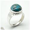 Image 1 : SV-89 SILVER COPPER TURQUOISE(8.1CT) RING SIZE 10