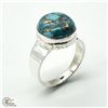 SV-98 SILVER BLUE COPPER TURQUOISE(6.3CT) RING