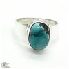 Image 1 : SV-64 SILVER TURQUOISE(8.1CT) RING SIZE 10