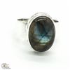 Image 1 : SV-65 SILVER LABRADORITE(10.8CT) RING SIZE 9