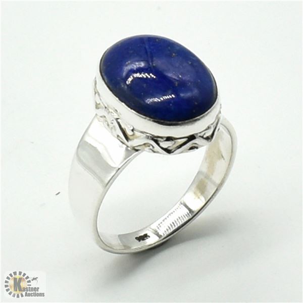 SV-75 SILVER LAPIS(10.8CT) RING SIZE 10