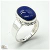 SV-75 SILVER LAPIS(10.8CT) RING SIZE 10