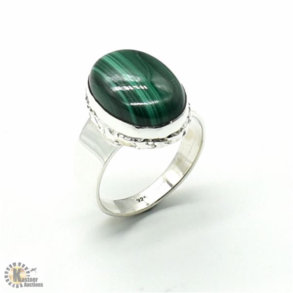 SV-67 SILVER MELAKITE(11.7CT) RING SIZE 9.5