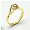 SV-72 GOLD PLATED SIL MOISANITE(1.45CT) RING