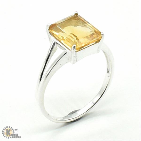 SV-69 SILVER CITRINE(3.1CT) RING SIZE 10