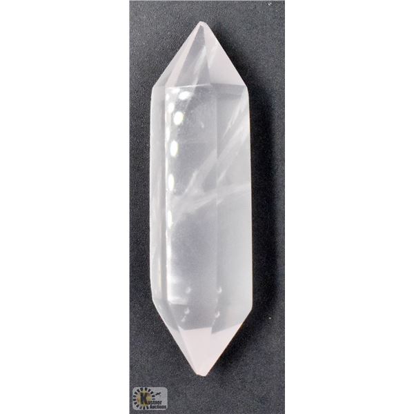 #93-NATURAL ROSE QUARTZ 2 POINT/162.7CT/19.2X65.2M