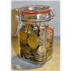 Image 1 : JAR FILLED WITH VARIOUS  OLD WORLD COINS ETC.