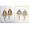 Image 1 : VINTAGE PERUVIAN DROP WEAVED EARRINGS