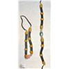 Image 1 : VINTAGE PERUVIAN STONE LEATHER WEAVED NECKLACES