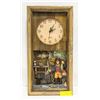 Image 1 : FISHERMAN SHADOWBOX CLOCK