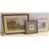 Image 1 : SET OF 3 FRAMED VINTAGE PRINTS