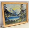 Image 1 : FRAMED PRINT - ALPINE SCENE