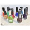 Image 1 : NEW 12 BRAND NAME NAIL POLISH, VARIOUS COLORS