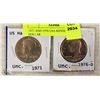 Image 1 : 1971 AND 1976 USA KENNEDY HALF DOLLAR