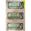 Image 1 : 3 X 1967 CANADA 1$ BANK NOTES UNCIRCULATED MINT