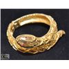 Image 1 : GOLDEN SNAKE BRACELET WITH RED EYES- HINGED