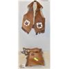 Image 1 : KIDS COWHIDE WESTERN CHAPS & VEST SET