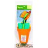 NEW DISH SCRUBBER, SPONGE AND HOLDER ORANGE