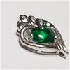 Image 2 : JP747-172 SILVER CHROME DIOPSIDE PENDANT