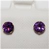 Image 1 : JP747-183 10K YELLOW GOLD AMETHYST(0.5CT)EARRINGS