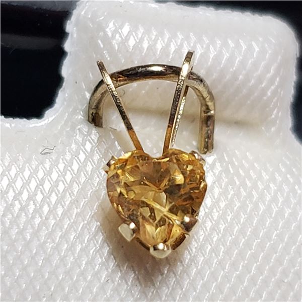 JP747-175 10K YELLOW GOLD CITRINE (0.26CT) PENDANT