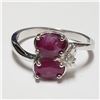 Image 3 : JP747-173 SILVER RHODIUM PLATED RUBY (8CT) SET