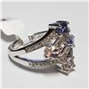 Image 2 : JP747-195 SILVER MORGANITE TANZANITE (5.1CT) RING