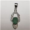 Image 3 : JP747-152 SILVER ROHDIUM PLATED EMERALD (6.4CT)SET