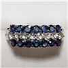 Image 1 : JP747-167 SILVER SAPPHIRE WHITE TOPAZ (1.4CT) RING