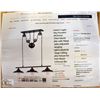 Image 1 : NEW GANEED 3-LIGHT PULLEY PENDANT RUSTIN LIGHT