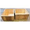 Image 1 : 2 REPURPOSED WOOD PLANTER BOXES 36" X 30" X 16"