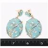 NEW ANTIQUE THEME FLOWER AND BIRD DROP EARRINGS