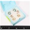 Image 1 : 3 NEW PAIRS OF FASHION EARRINGS IN BLOCK GIFT BOX