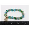 Image 1 : NEW TURQUOISE BEADED BRACELET WITH HEART PENDANT