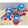 Image 1 : LOT OF 4 NEW CAPTAIN AMERICA PLUSH