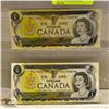Image 1 : 2 X 1973 IN SEQUENCE CANADA $1 NOTES,