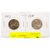 Image 1 : 1957 - 1950 CANADIAN SILVER QUARTERS