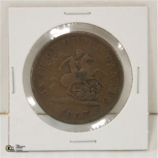 1857 BANK OF CANADA ONE PENNY TOKEN