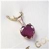 Image 1 : BZ1076-17 10K RUBY DIAMOND PENDANT