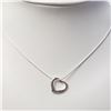 Image 1 : BZ1076-25 SILVER HEART 18" NECKLACE