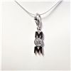 Image 1 : BZ1076-41 SILVER CZ "MOM" 18" NECKLACE